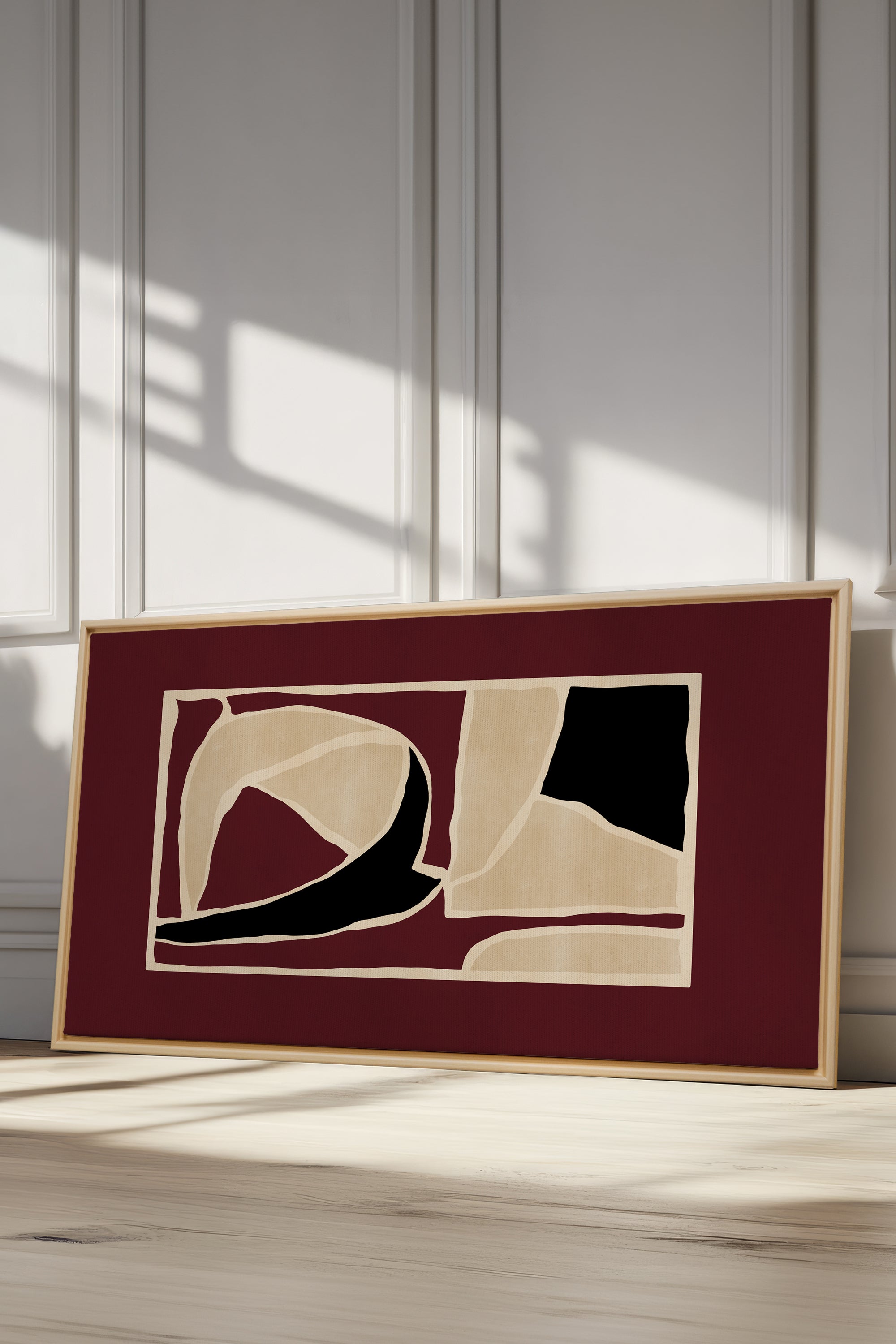 OLEKA CANVAS - FRAGMENT OF BALANCE, Oeuvre sur toile étirée, encadré Naturel Clair