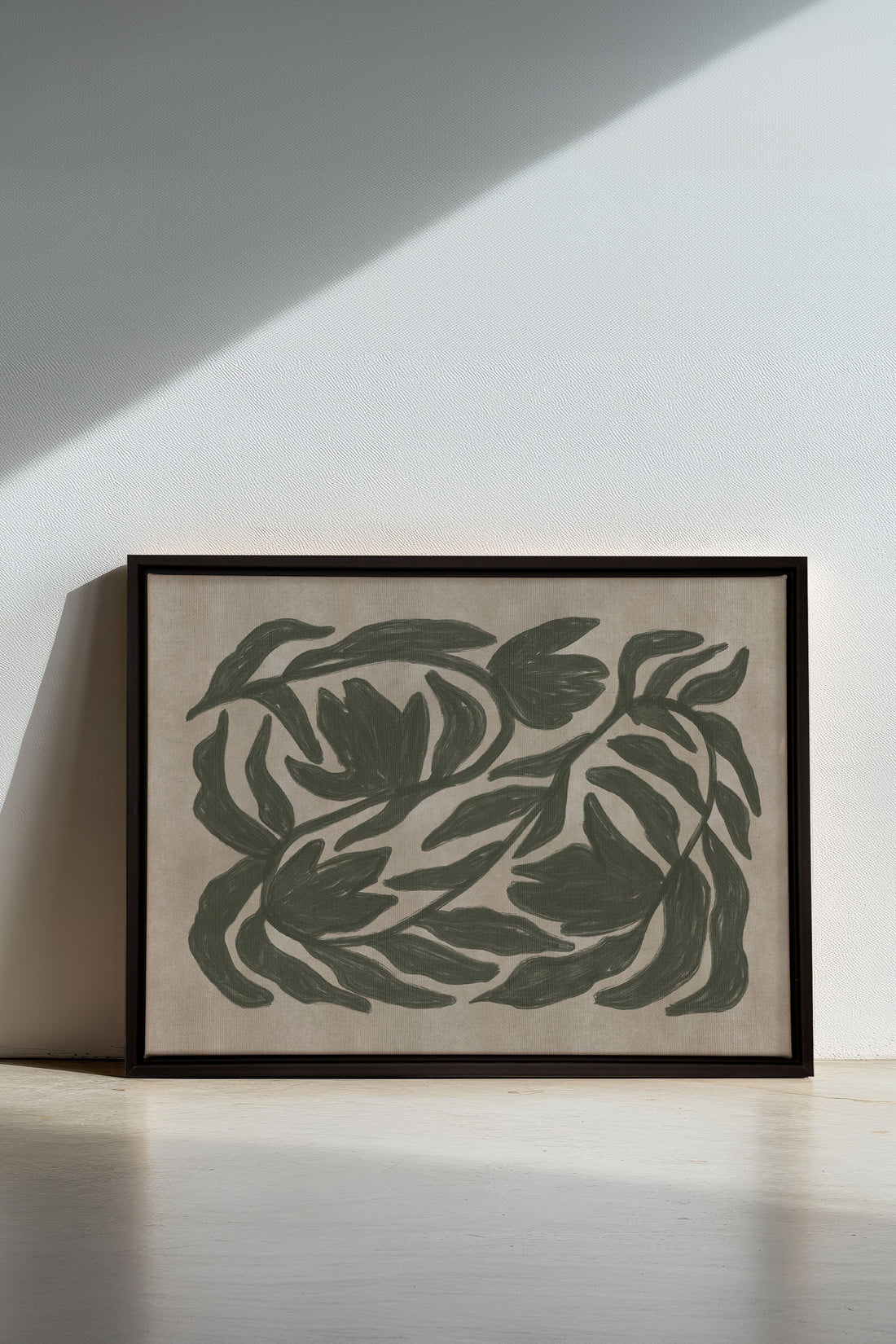 OLEKA CANVAS - DANSE VÉGÉTALE, Oeuvre sur toile étirée, encadré Noir