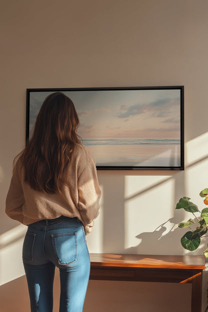 OLEKA CANVAS - DAWN OF PEACE, Oeuvre sur toile étirée, encadré Noir