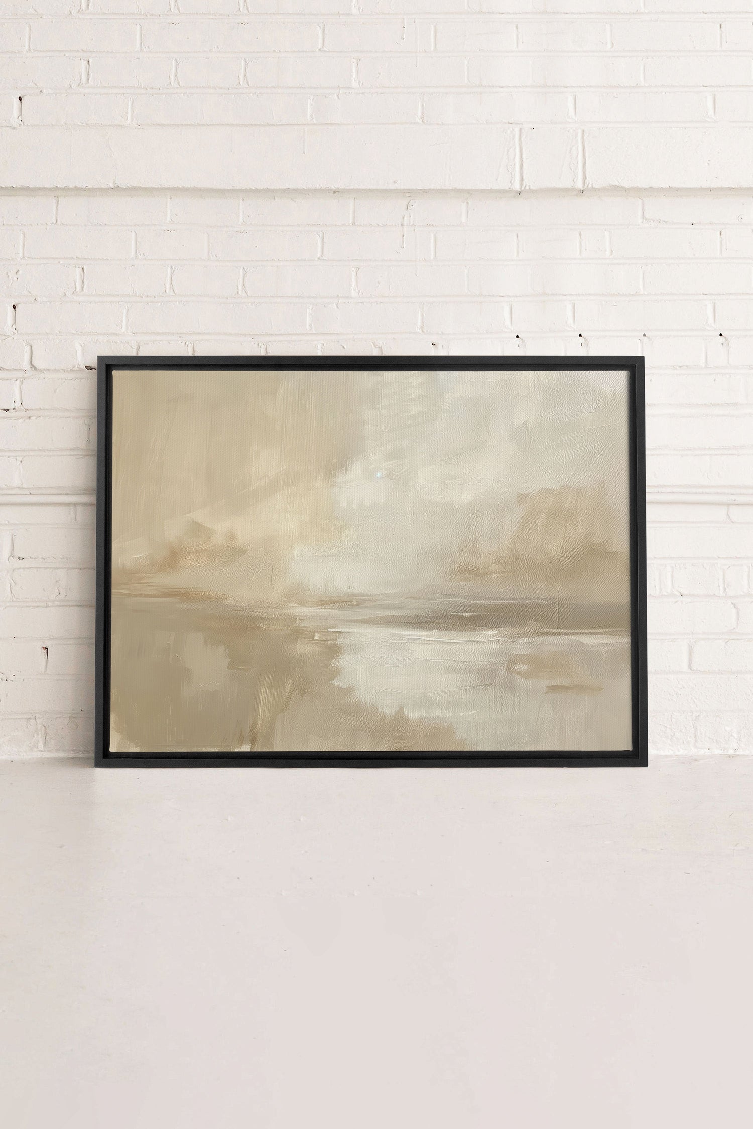 OLEKA CANVAS - PEACEFUL STROKES, Oeuvre sur toile étirée, encadré Noir
