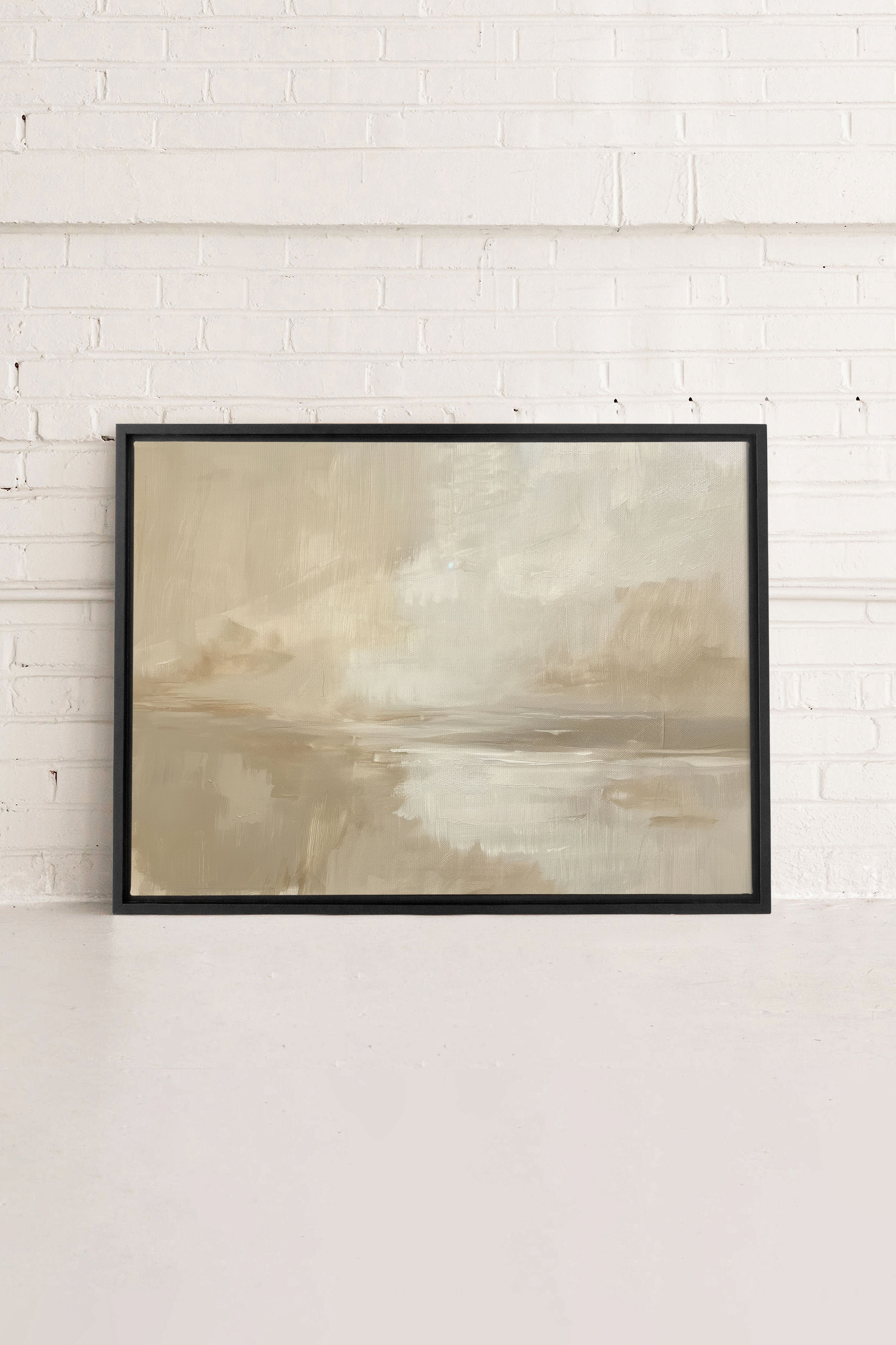 OLEKA CANVAS - PEACEFUL STROKES, Oeuvre sur toile étirée, encadré Noir