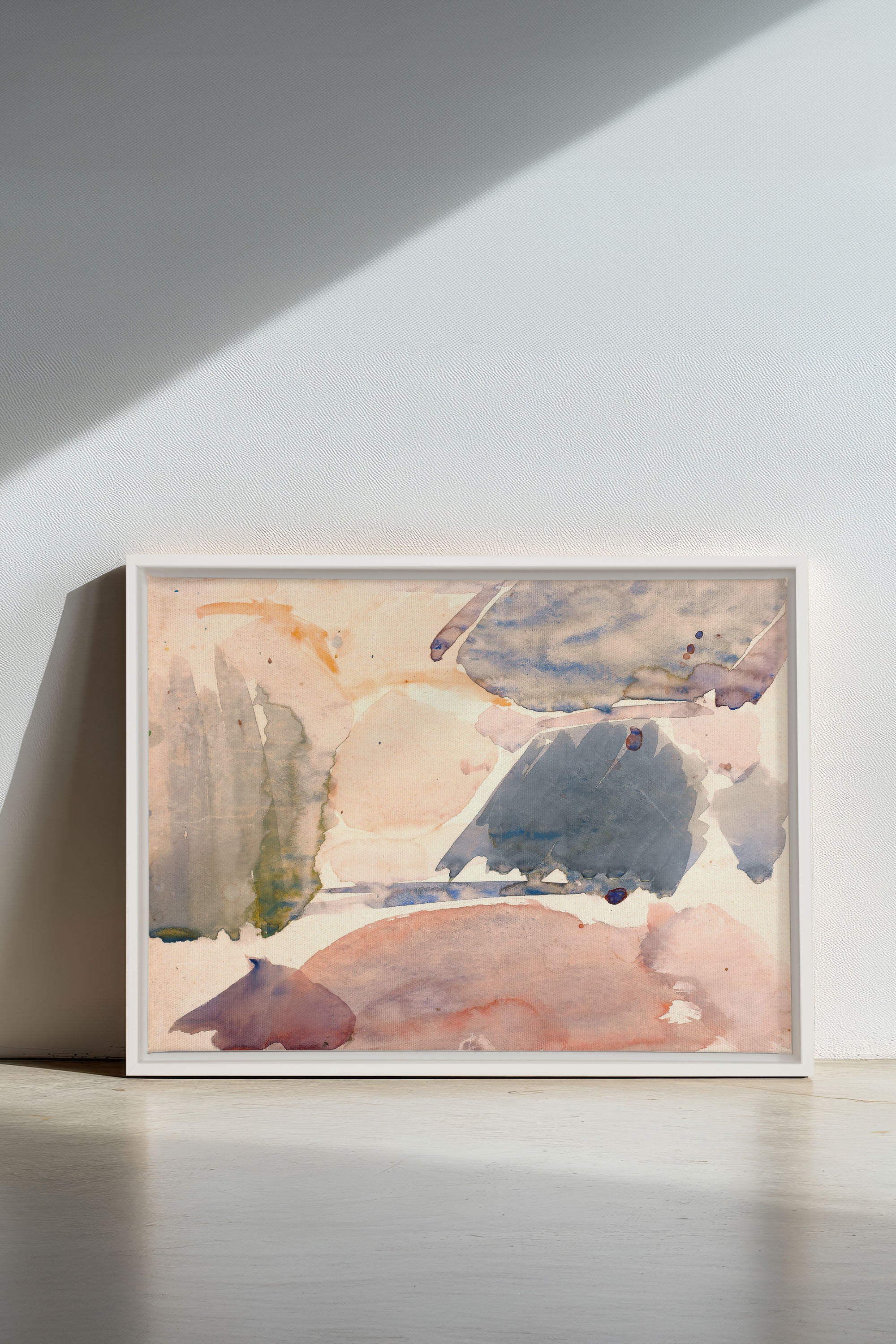 FROSTED PASTELS, Oeuvre sur toile étirée, encadré Blanc