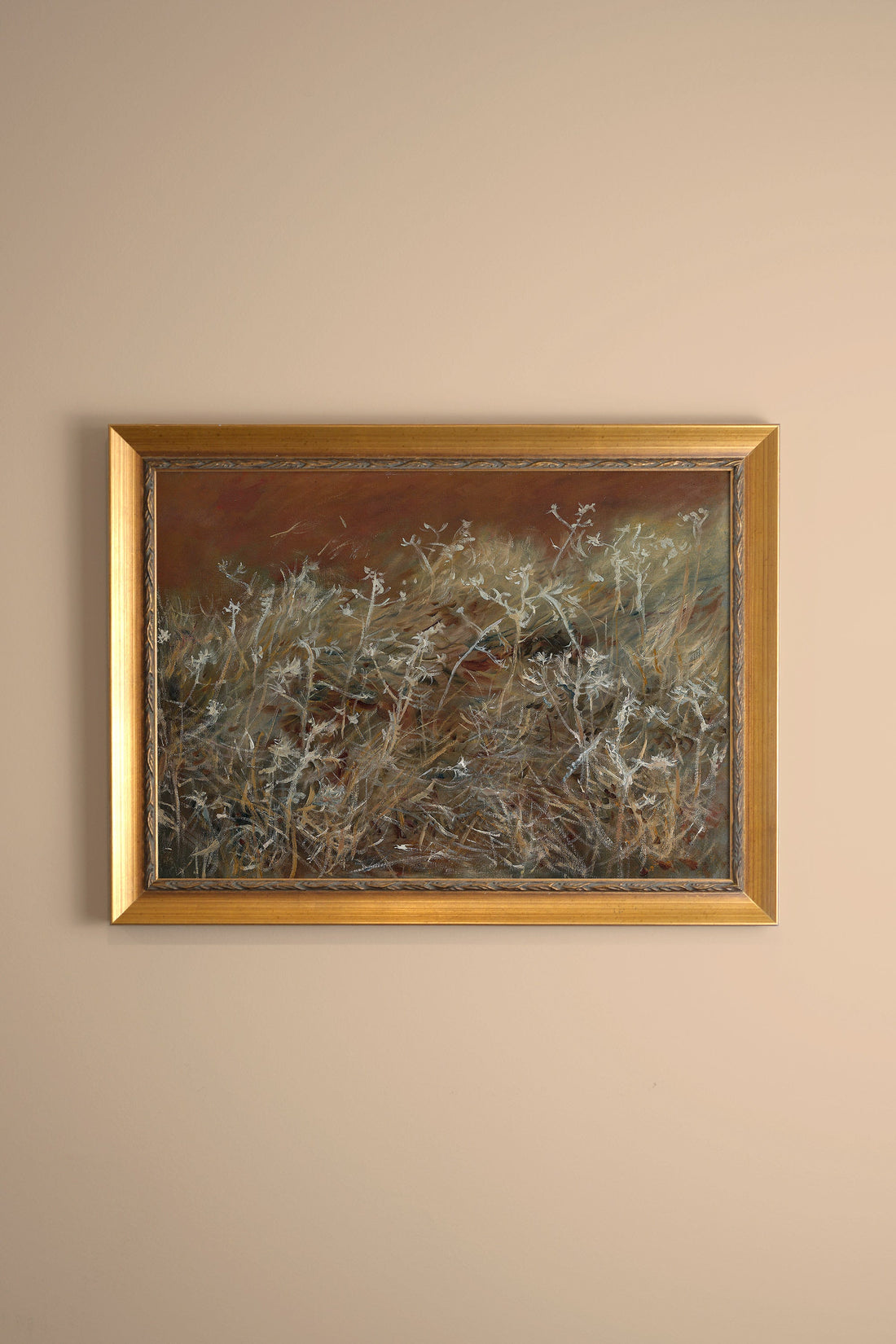 RACINES SAUVAGES, Oeuvre sur toile rigide, encadré Vintage Or