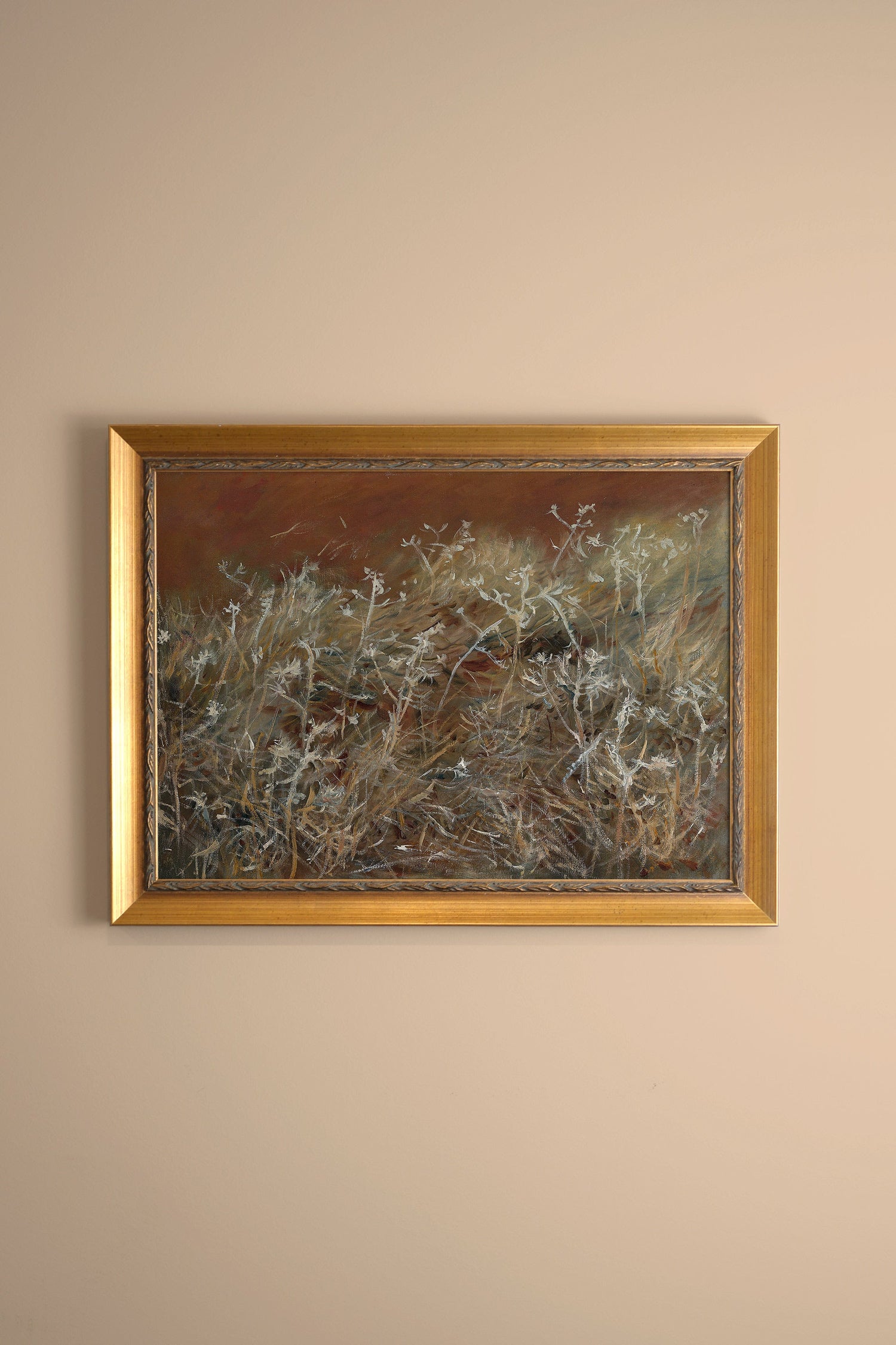 RACINES SAUVAGES, Oeuvre sur toile rigide, encadré Vintage Or