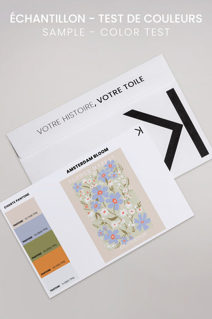 OLEKA CANVAS - AMSTERDAM BLOOM, Oeuvre sur toile étirée, encadré Noir