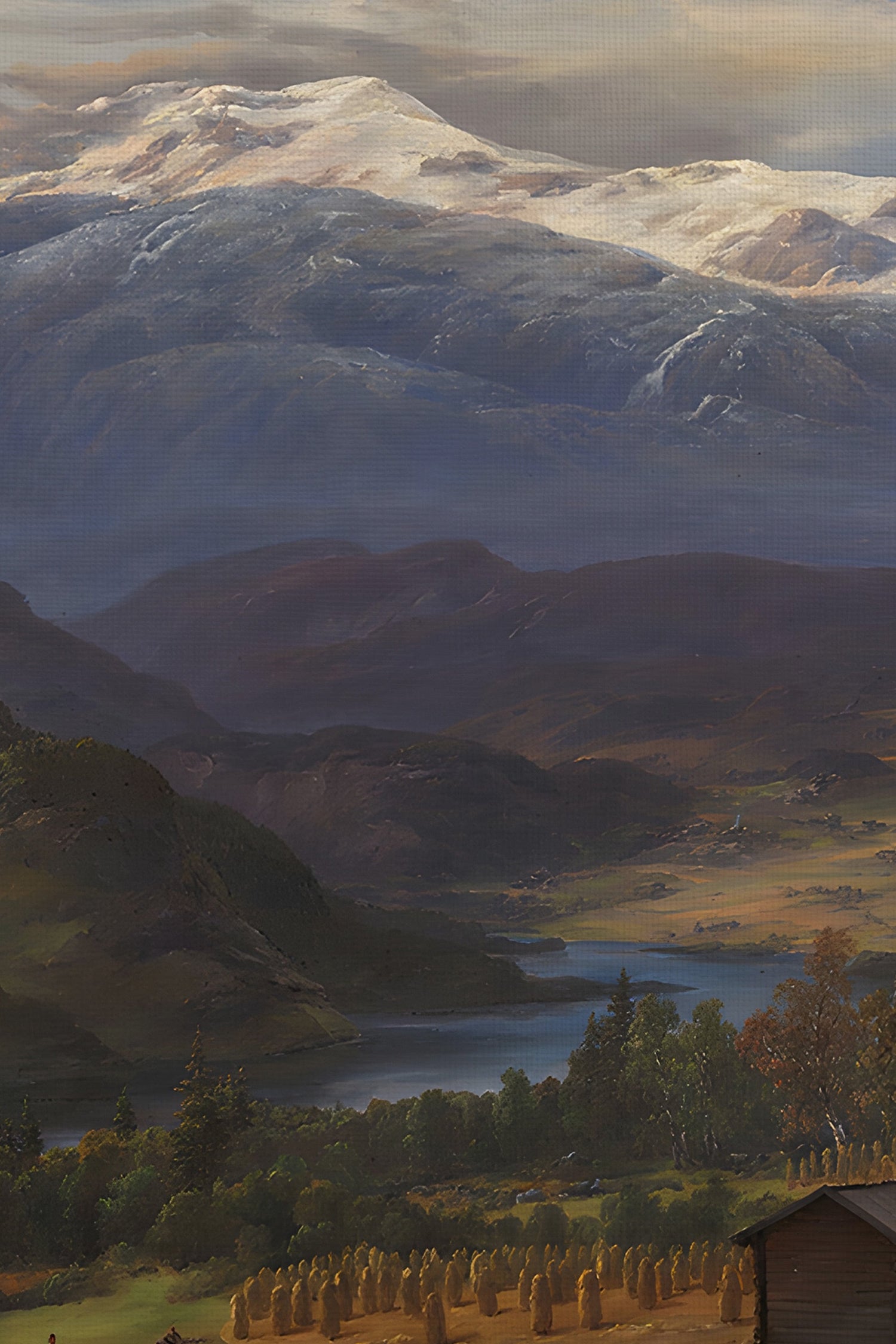 SOUFFLE DES SOMMETS, Oeuvre sur toile rigide, encadré Vintage Or