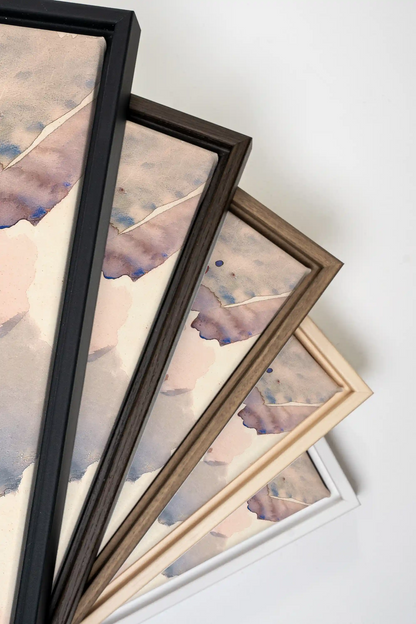 FROSTED PASTELS, Oeuvre sur toile étirée, encadré Brun Chêne