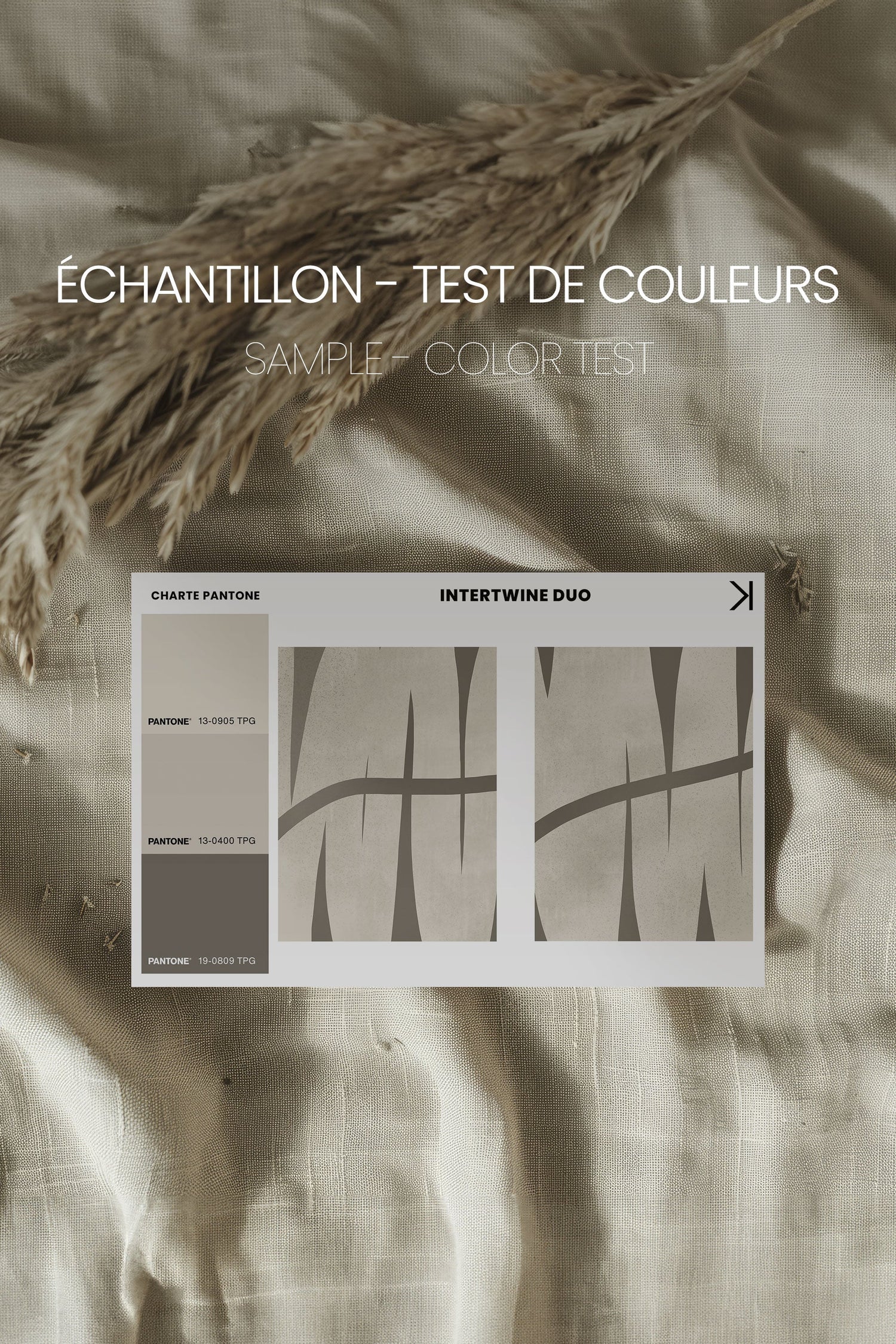 OLEKA CANVAS - INTERTWINE DUO, 2 Oeuvres sur toile étirée, encadré Blanc