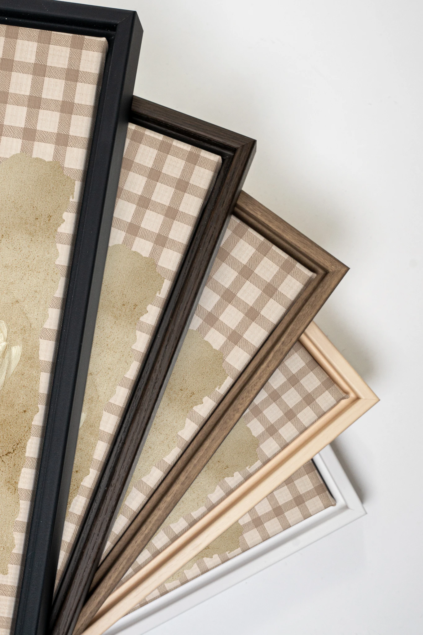 SOFT SPRING, Work on stretched canvas, framed Walnut Brown