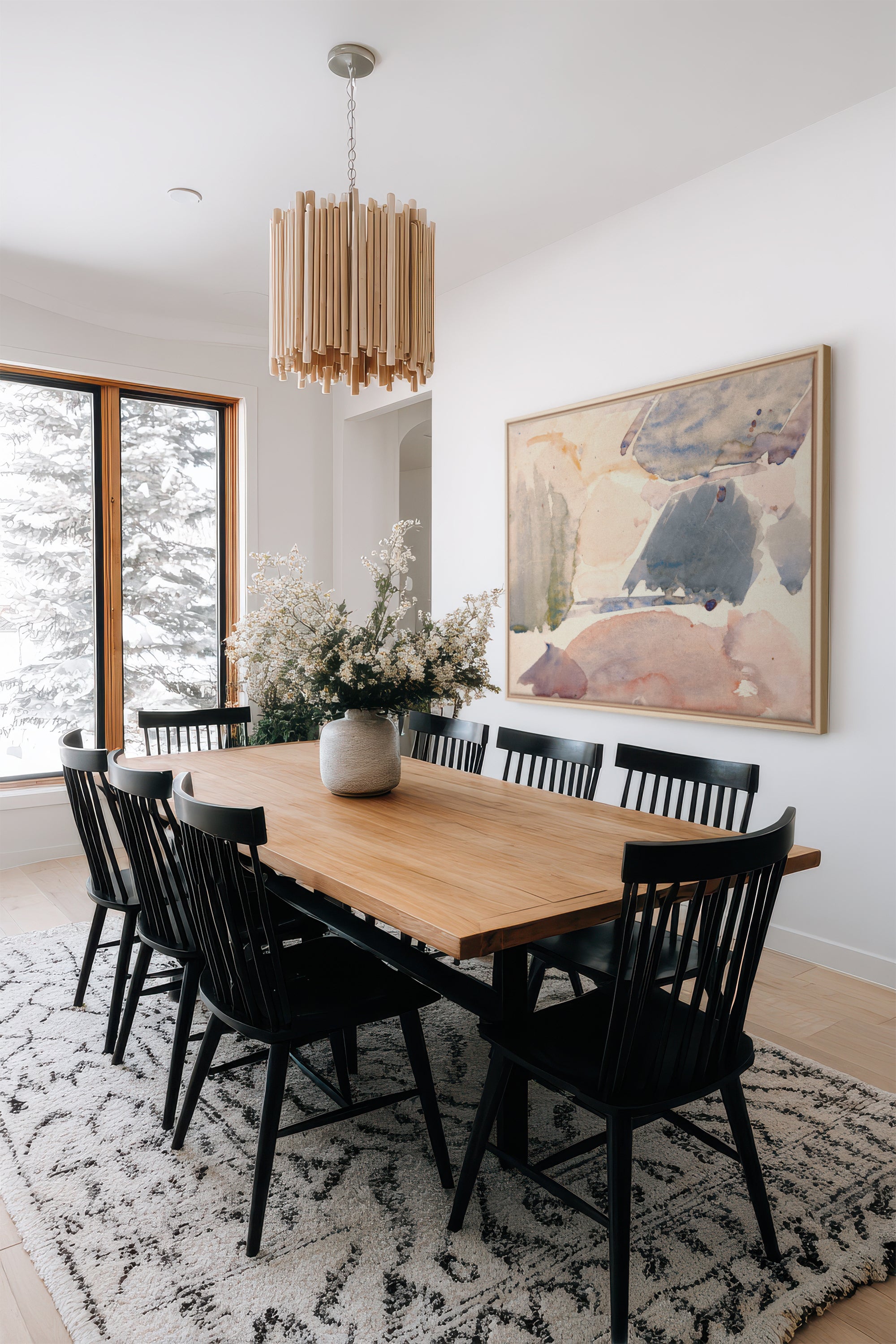 FROSTED PASTELS, Oeuvre sur toile étirée, encadré Naturel Clair