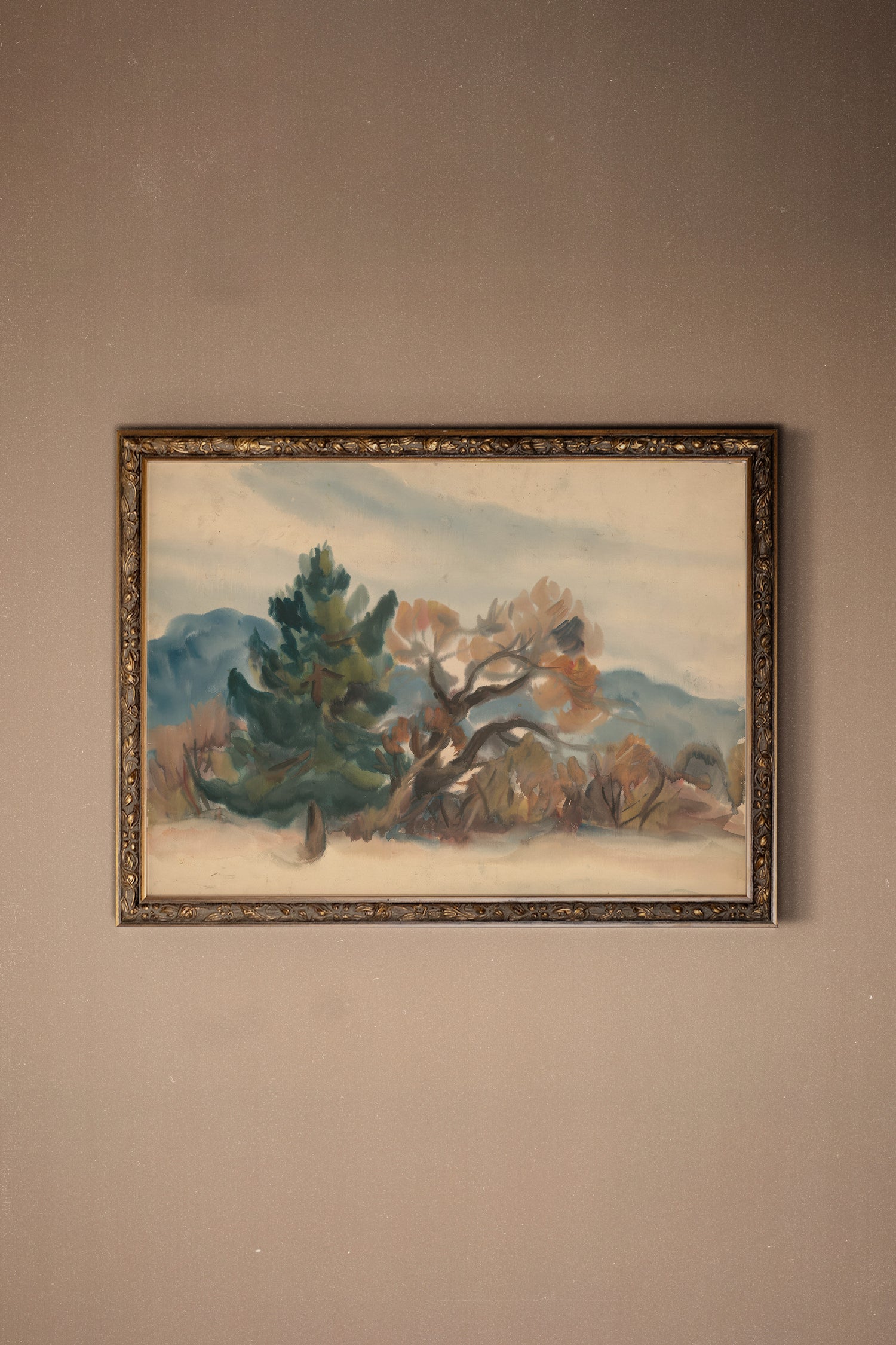 LAST FROST, Work on stretched canvas, framed Vintage Bronze