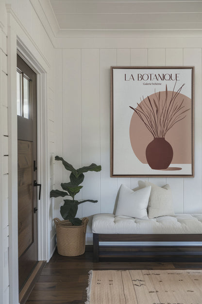 OLEKA CANVAS - GALERIE BOHÈME, Oeuvre sur toile étirée, encadré Brun Chêne