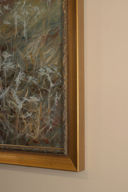 RACINES SAUVAGES, Oeuvre sur toile rigide, encadré Vintage Or