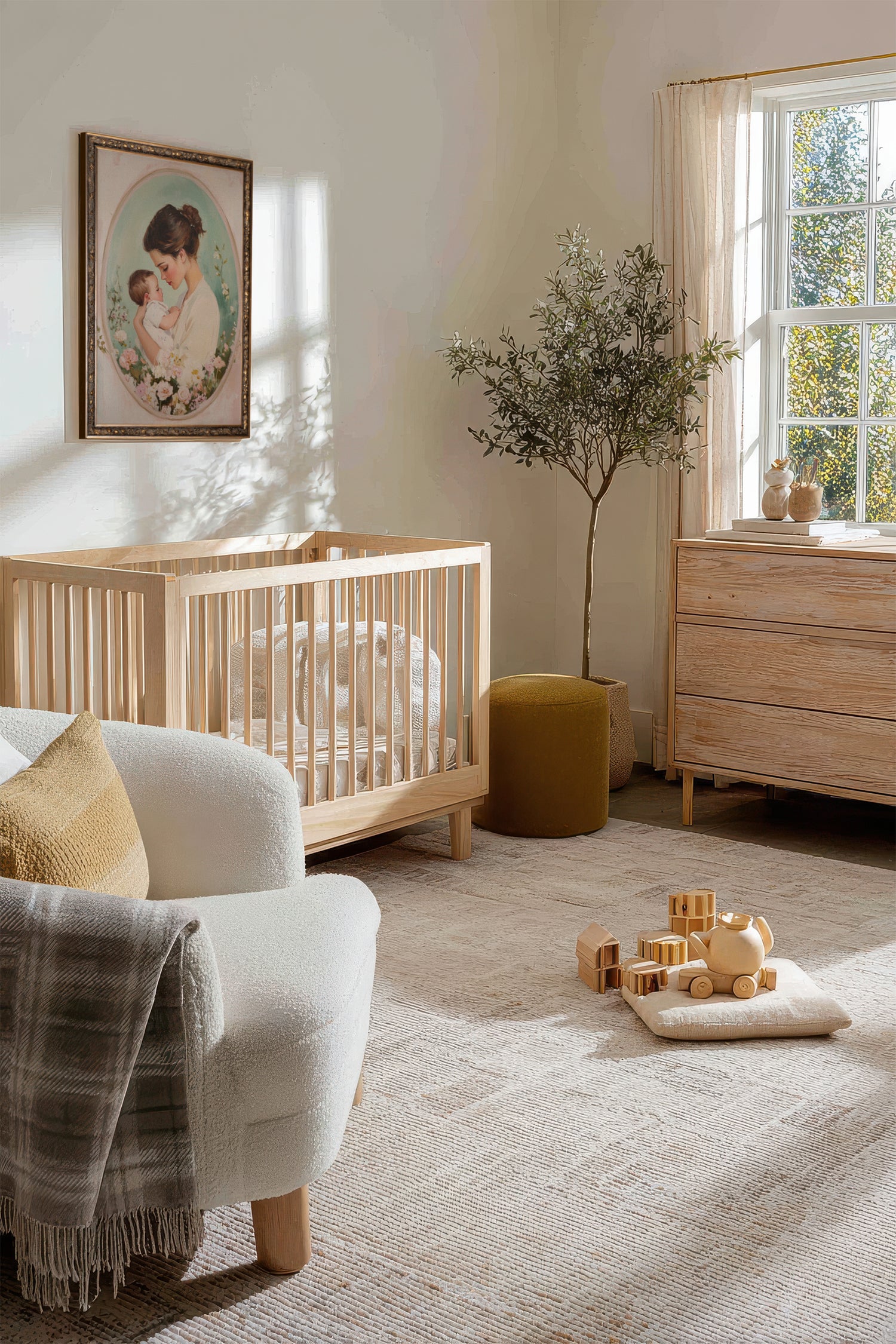 DOUX LIEN, Artwork on stretched canvas, framed Vintage Bronze