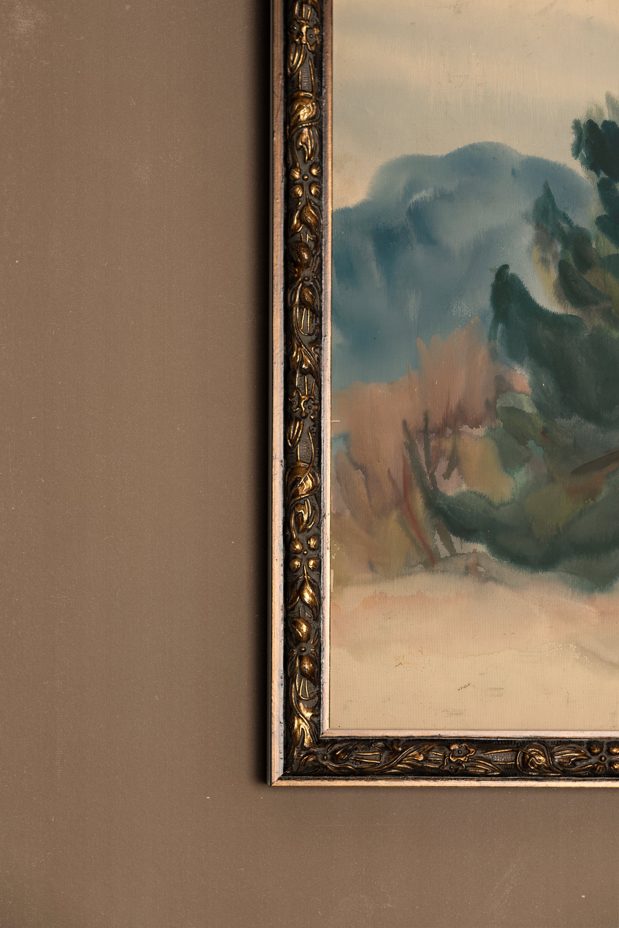 LAST FROST, Work on stretched canvas, framed Vintage Bronze