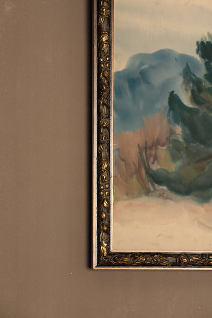 LAST FROST, Work on stretched canvas, framed Vintage Bronze