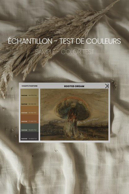 ROOTED DREAM, Oeuvre sur toile étirée, encadré Brun Chêne