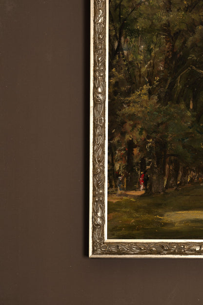 LA CATHÉDRALE DE SALISBURY, Oeuvre sur toile rigide, encadré Vintage Argent