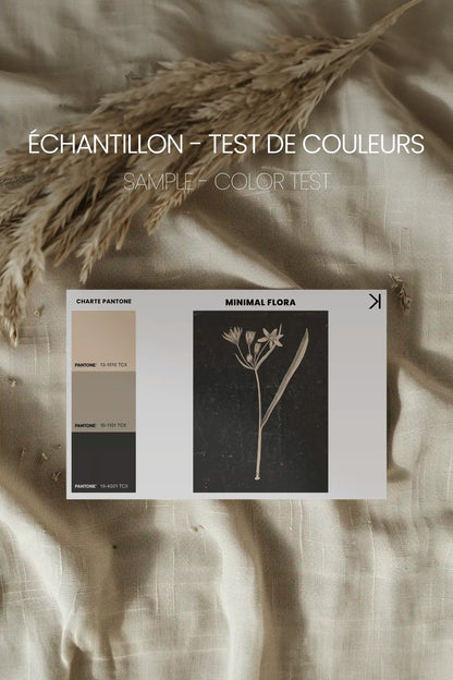 MINIMAL FLORA, Work on stretched canvas, framed White