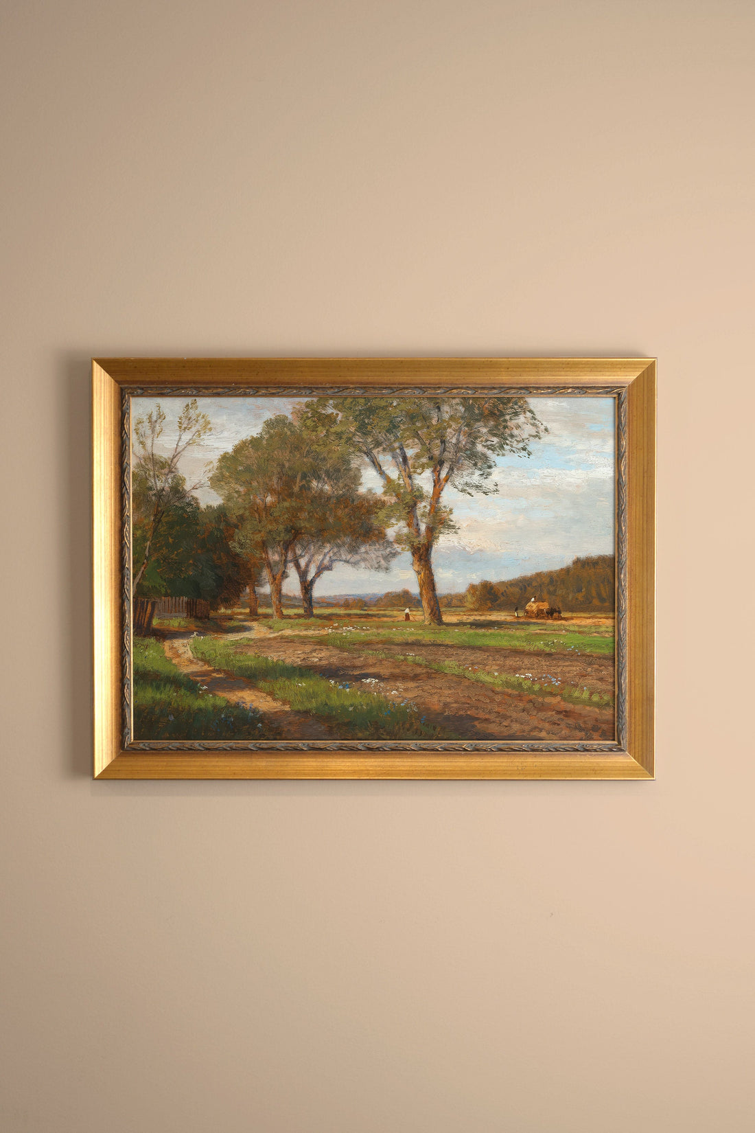 CHANTS DE LA TERRE, Oeuvre sur toile rigide, encadré Vintage Or