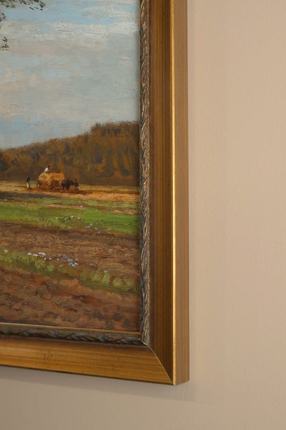 CHANTS DE LA TERRE, Artwork on rigid canvas, framed in Vintage Gold