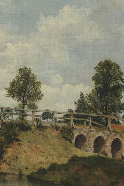 SENTIER DU TEMPS, Oeuvre sur toile rigide, encadré Vintage Bronze