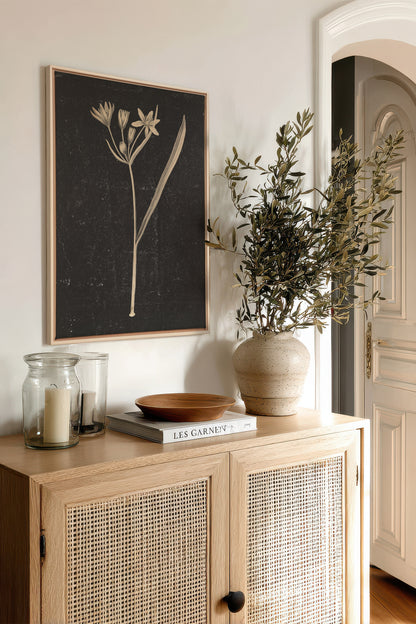 MINIMAL FLORA, Work on stretched canvas, framed Naturel Clair