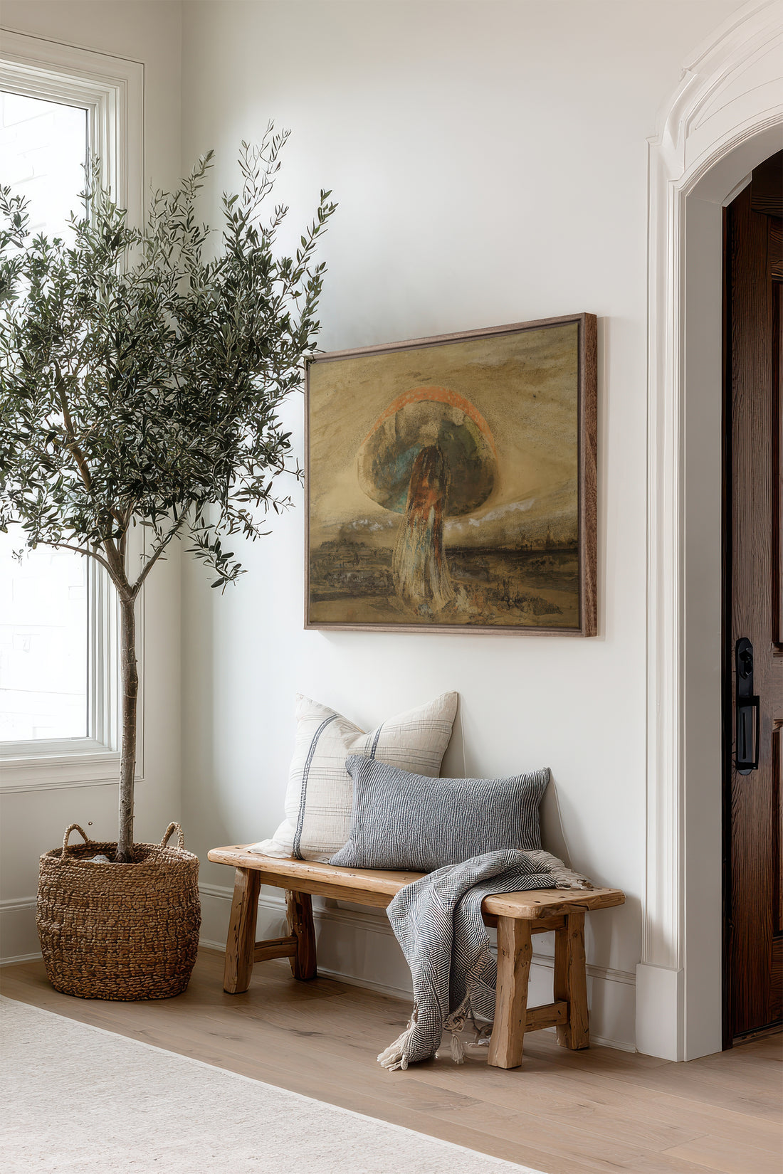 ROOTED DREAM, Artwork on stretched canvas, framed in Oak Brown