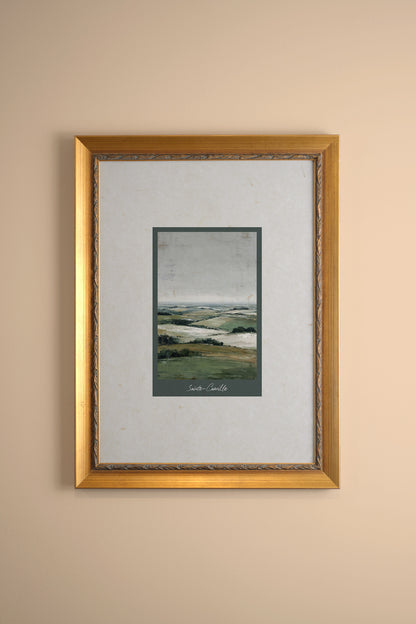 SAINTE-CAMILLE, Artwork on rigid canvas, framed in Vintage Gold