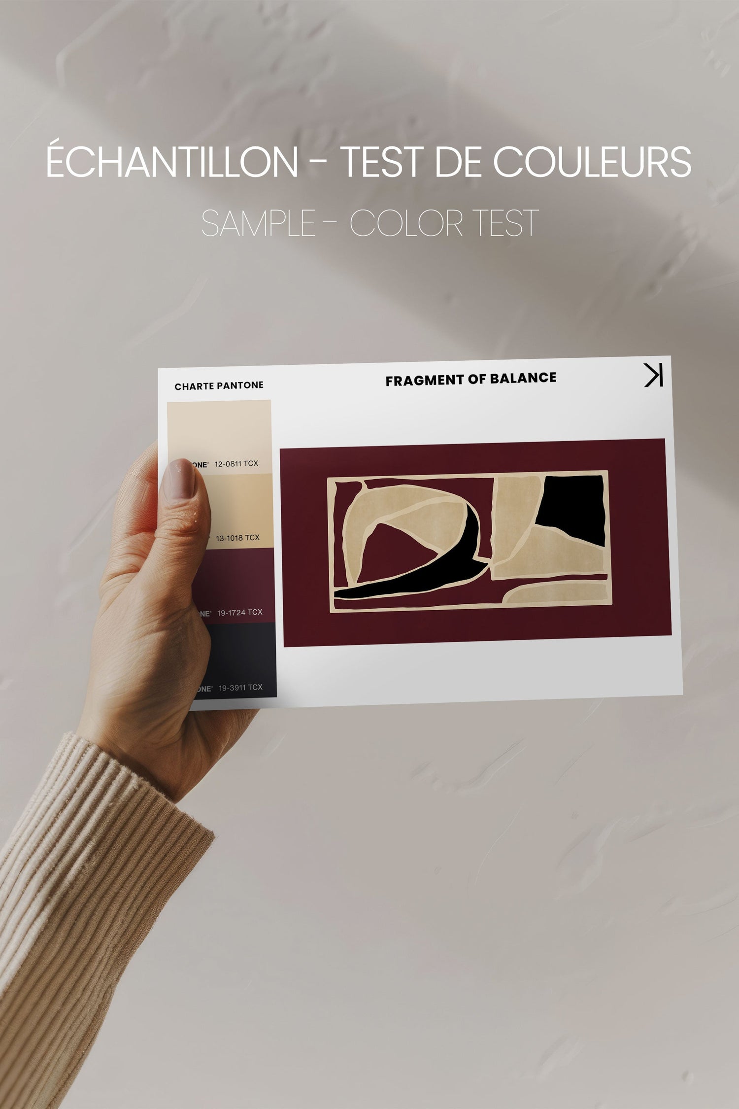 OLEKA CANVAS - FRAGMENT OF BALANCE, Oeuvre sur toile étirée, encadré Noir