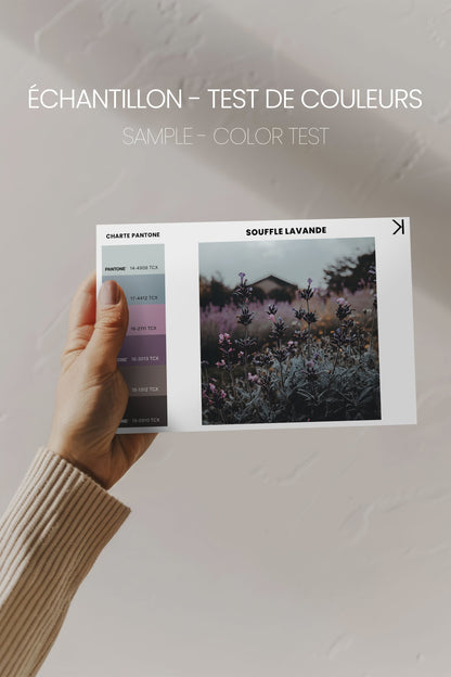 OLEKA CANVAS - SOUFFLE LAVANDE, Oeuvre sur toile étirée, encadré Noir