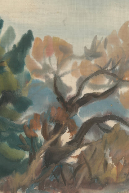 LAST FROST, Work on stretched canvas, framed Vintage Bronze