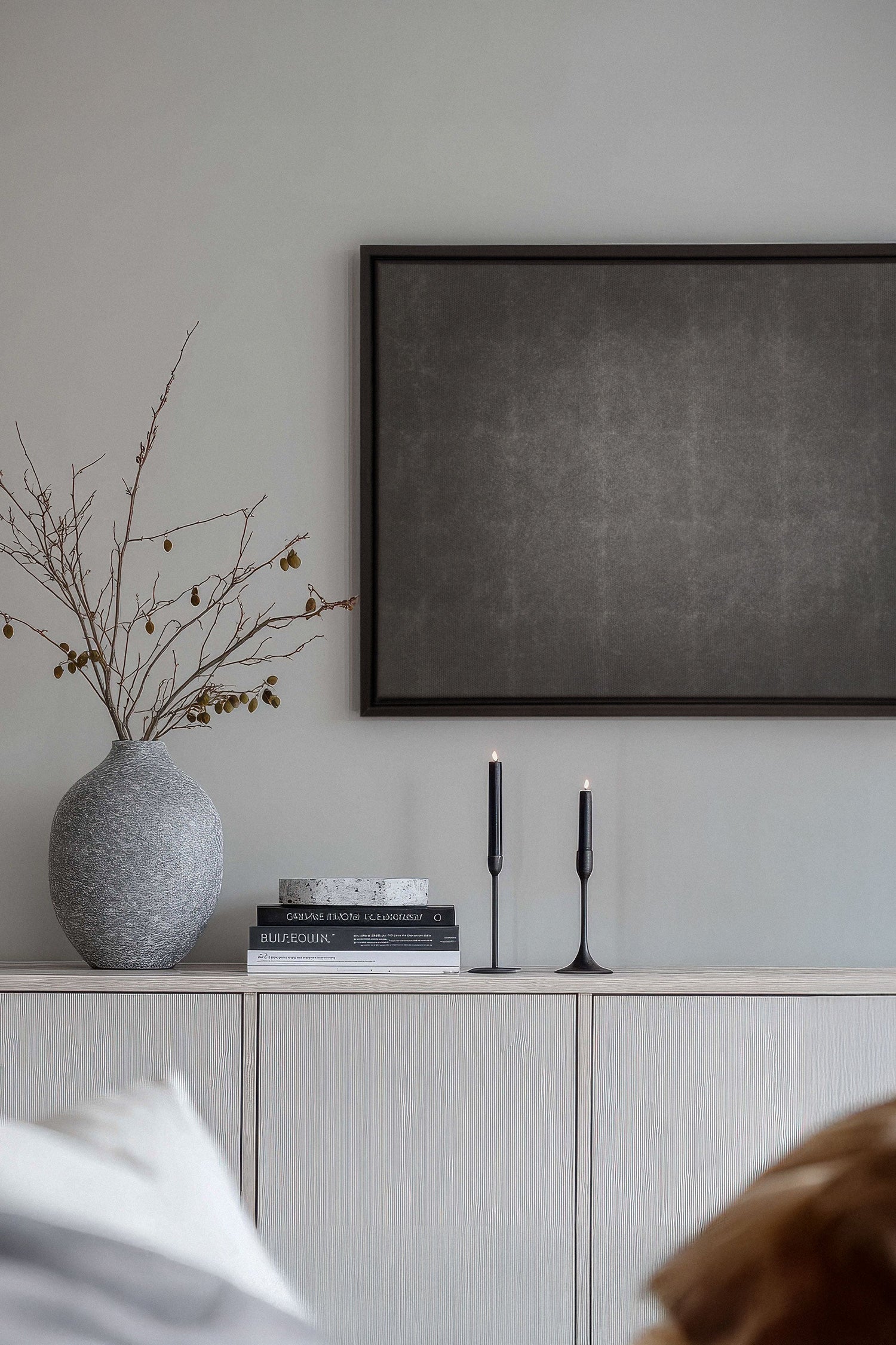 OLEKA CANVAS - DARK GLOW, Oeuvre sur toile étirée, encadré Noir