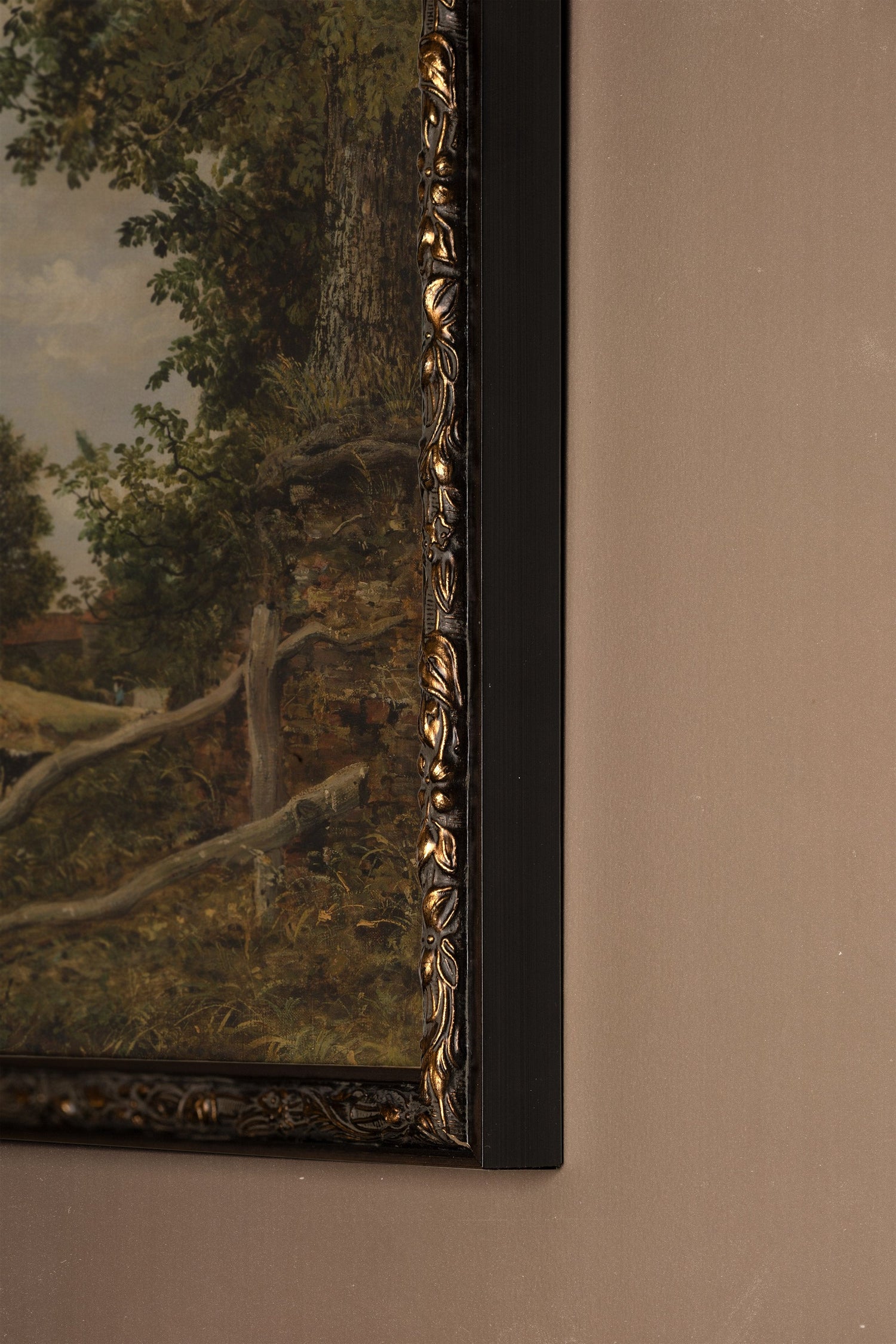 SENTIER DU TEMPS, Oeuvre sur toile rigide, encadré Vintage Bronze