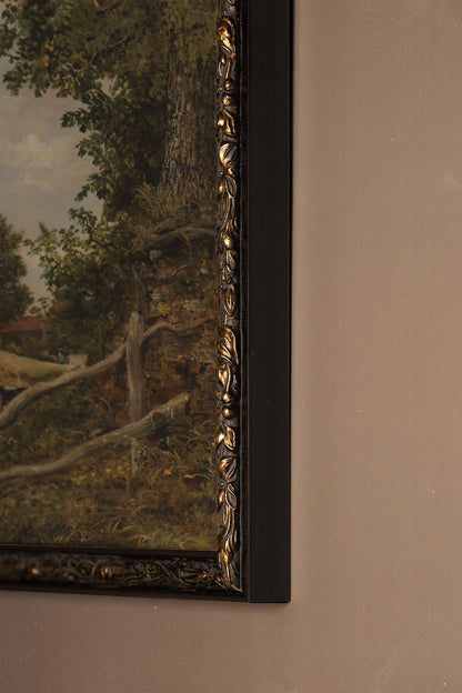 SENTIER DU TEMPS, Oeuvre sur toile rigide, encadré Vintage Bronze