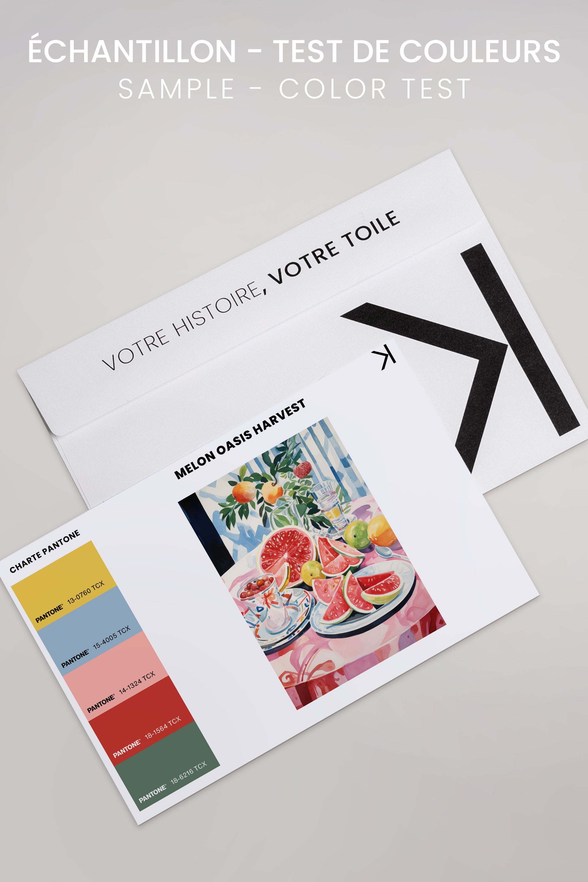 OLEKA CANVAS - MELON OASIS HARVEST, Oeuvre sur toile étirée, encadré Naturel Clair