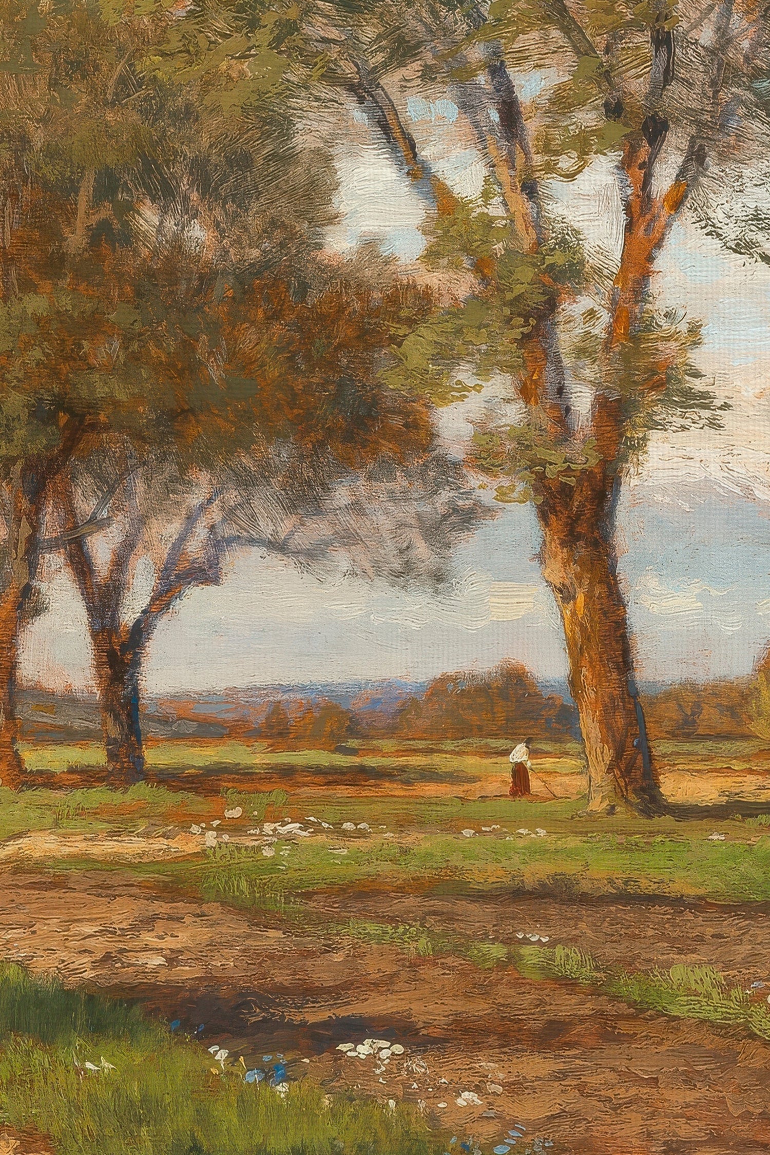 CHANTS DE LA TERRE, Artwork on rigid canvas, framed in Vintage Gold