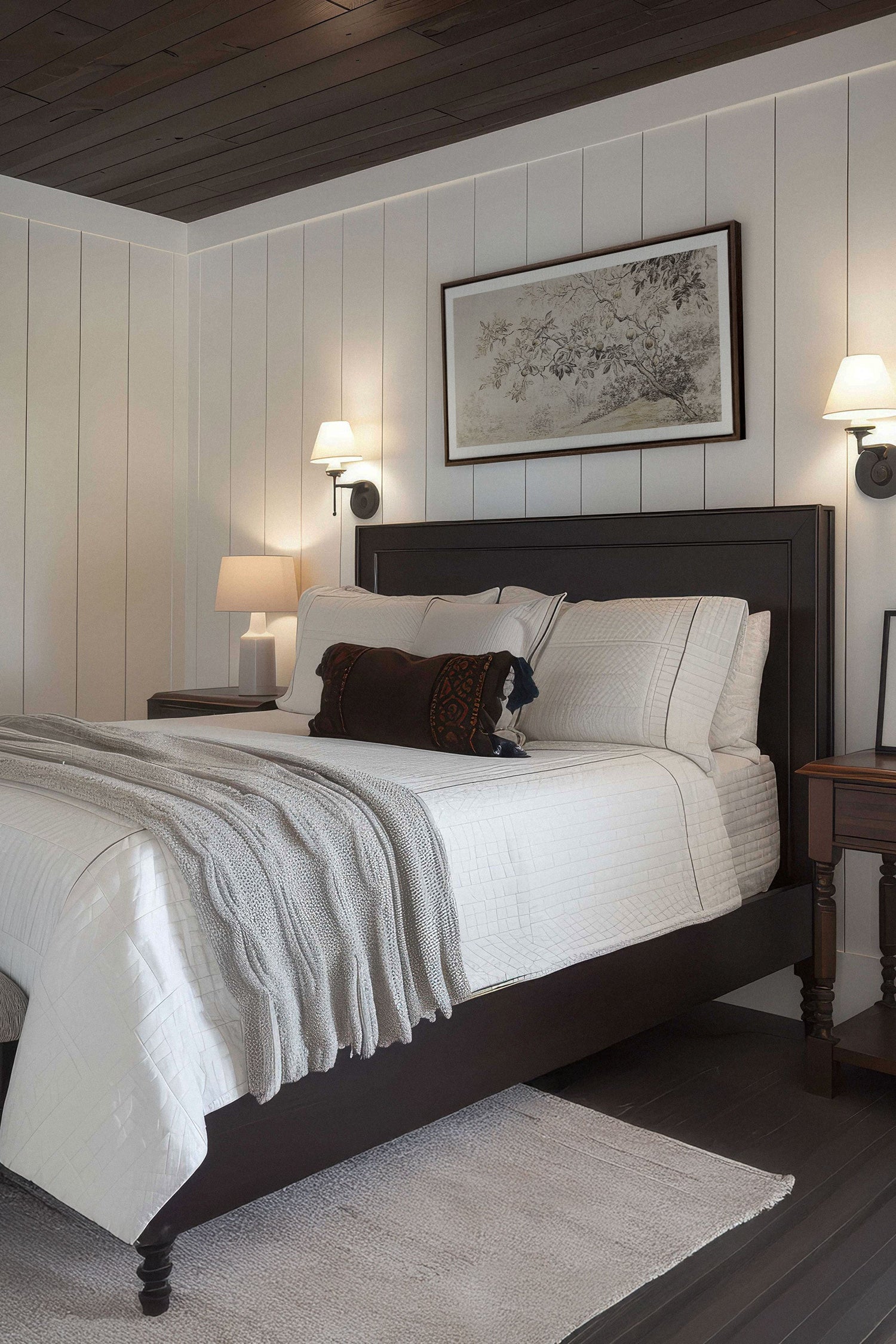 OLEKA CANVAS - GOLDEN HARVEST, Oeuvre sur toile étirée, encadré Brun Noyer