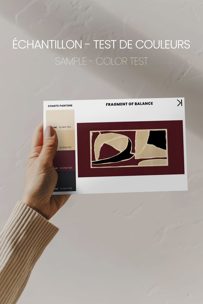 OLEKA CANVAS - FRAGMENT OF BALANCE, Oeuvre sur toile étirée, encadré Naturel Clair