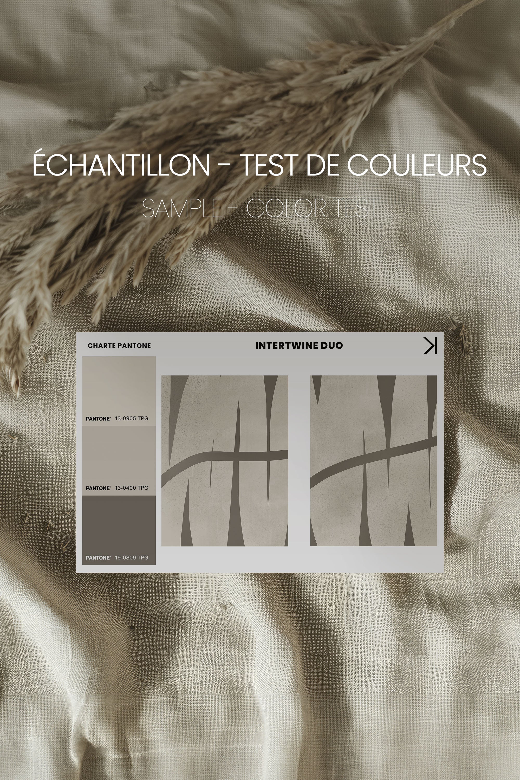 OLEKA CANVAS - INTERTWINE DUO, 2 Oeuvres sur toile étirée, encadré Noir