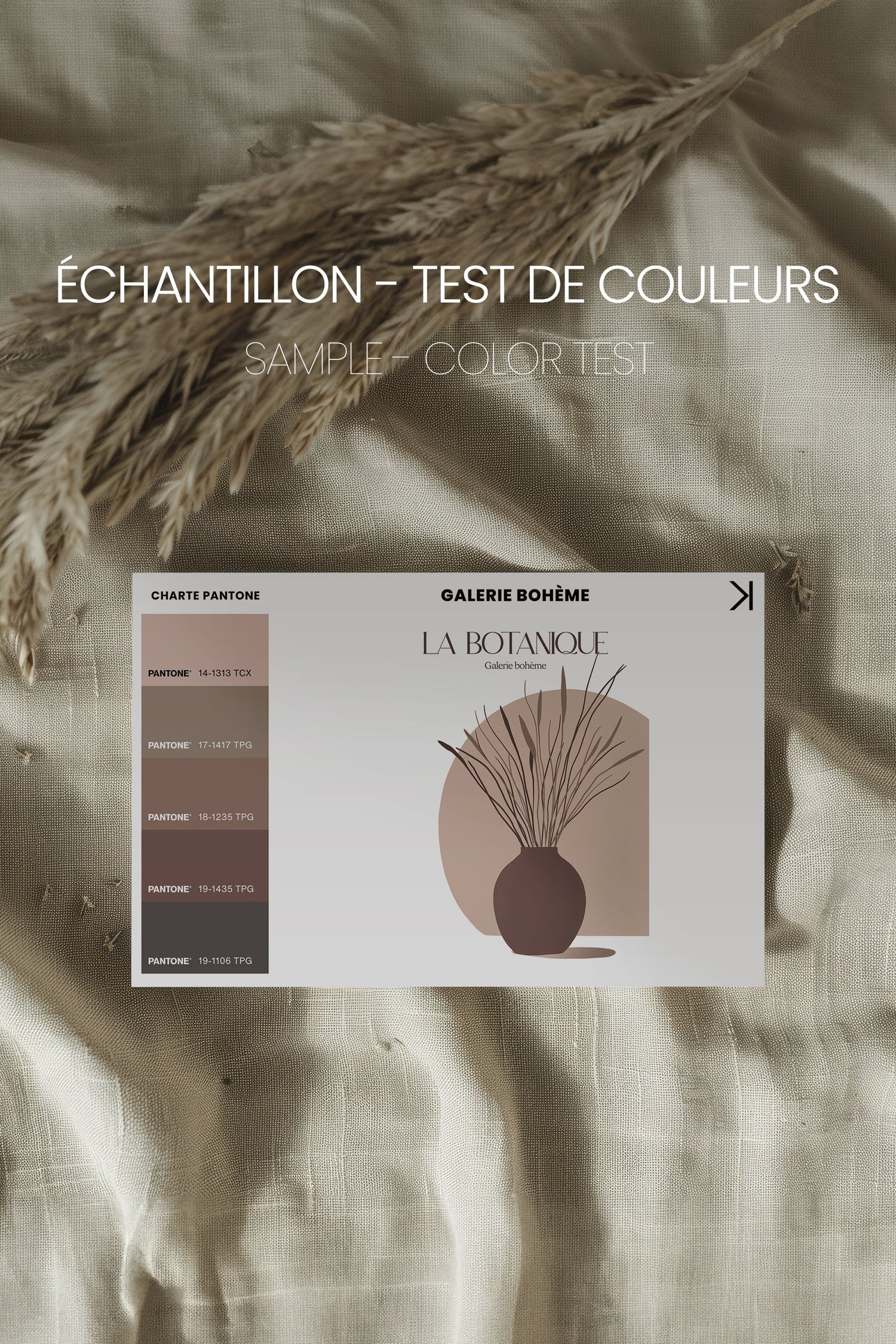 OLEKA CANVAS - GALERIE BOHÈME, Oeuvre sur toile étirée, encadré Brun Chêne