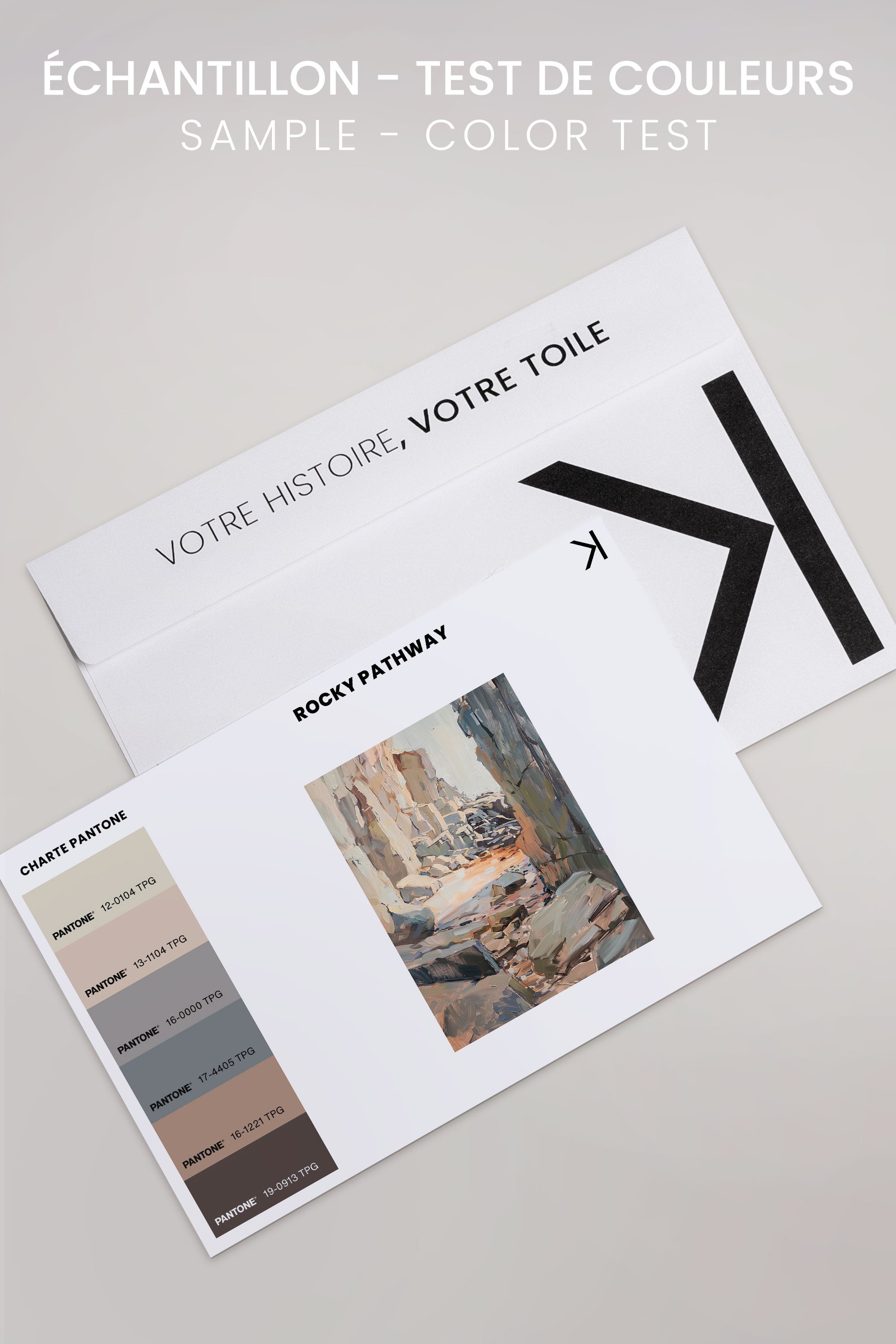 OLEKA CANVAS - ROCKY PATHWAY, Oeuvre sur toile étirée, encadré Naturel Clair