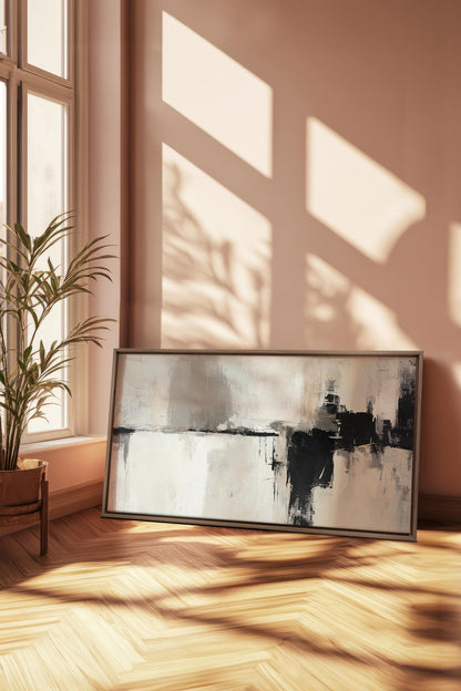 OLEKA CANVAS - MINERAL ESSENCE, Oeuvre sur toile étirée, encadré Brun Chêne