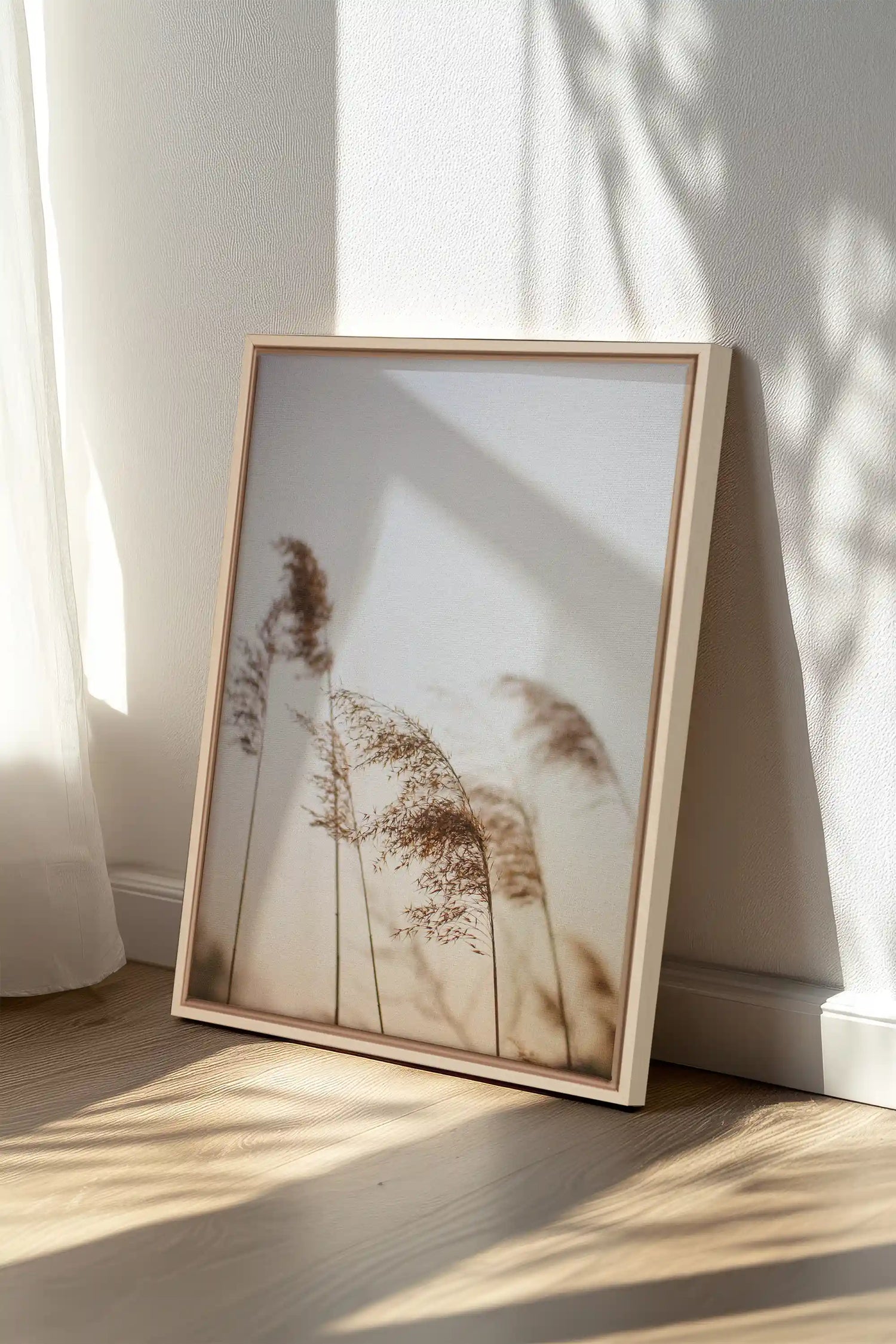 AFTERNOON, Oeuvre sur toile étirée, encadré Naturel Clair