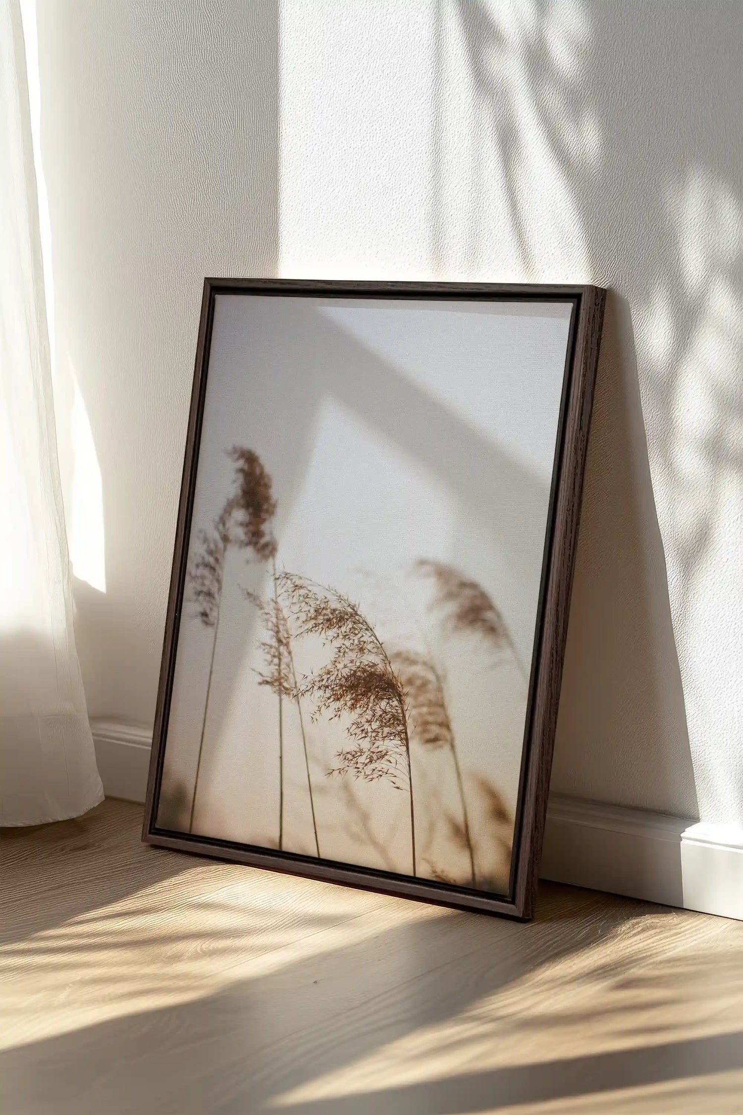 AFTERNOON, Artwork on stretched canvas, framed in Walnut Brown