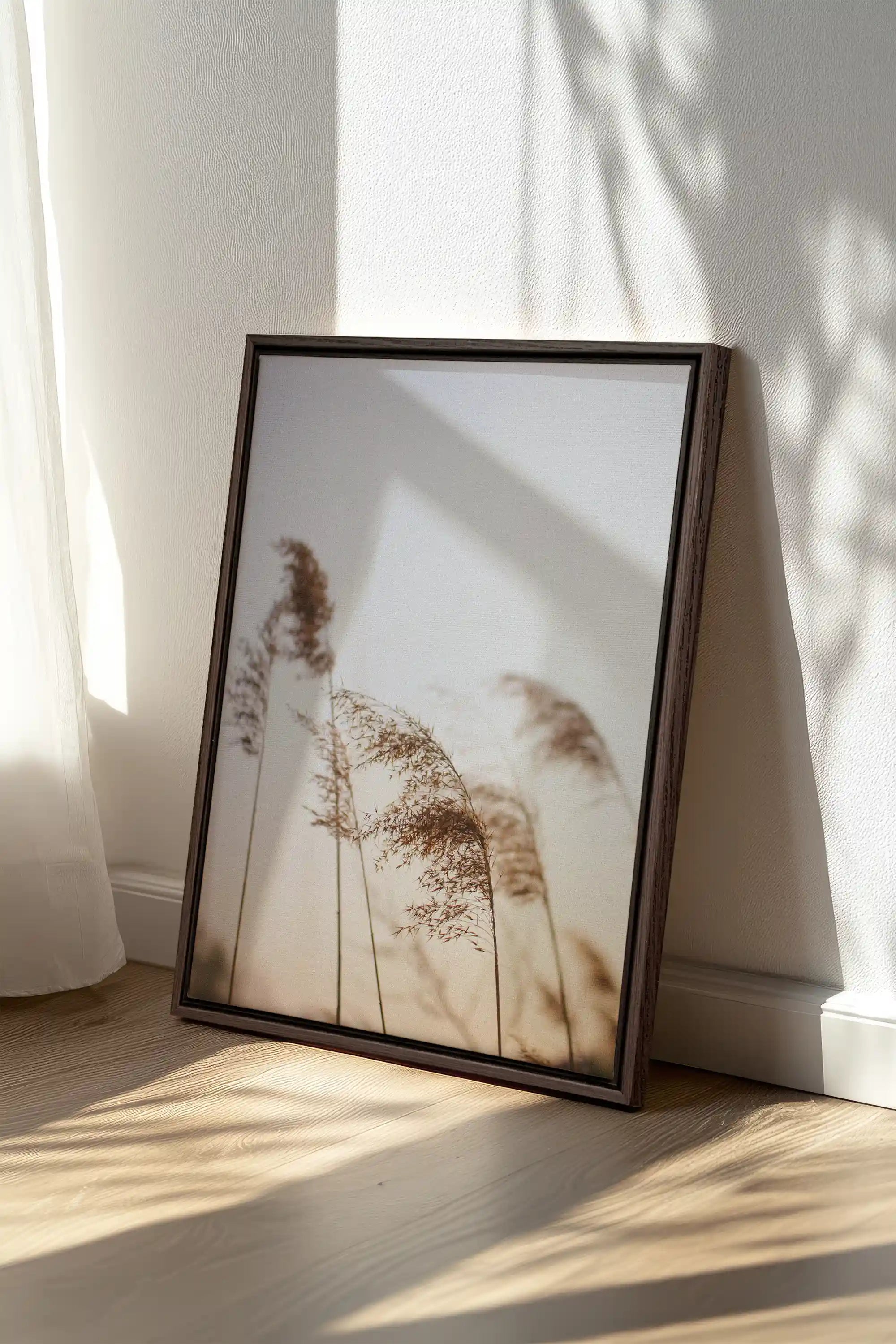 AFTERNOON, Artwork on stretched canvas, framed in Walnut Brown