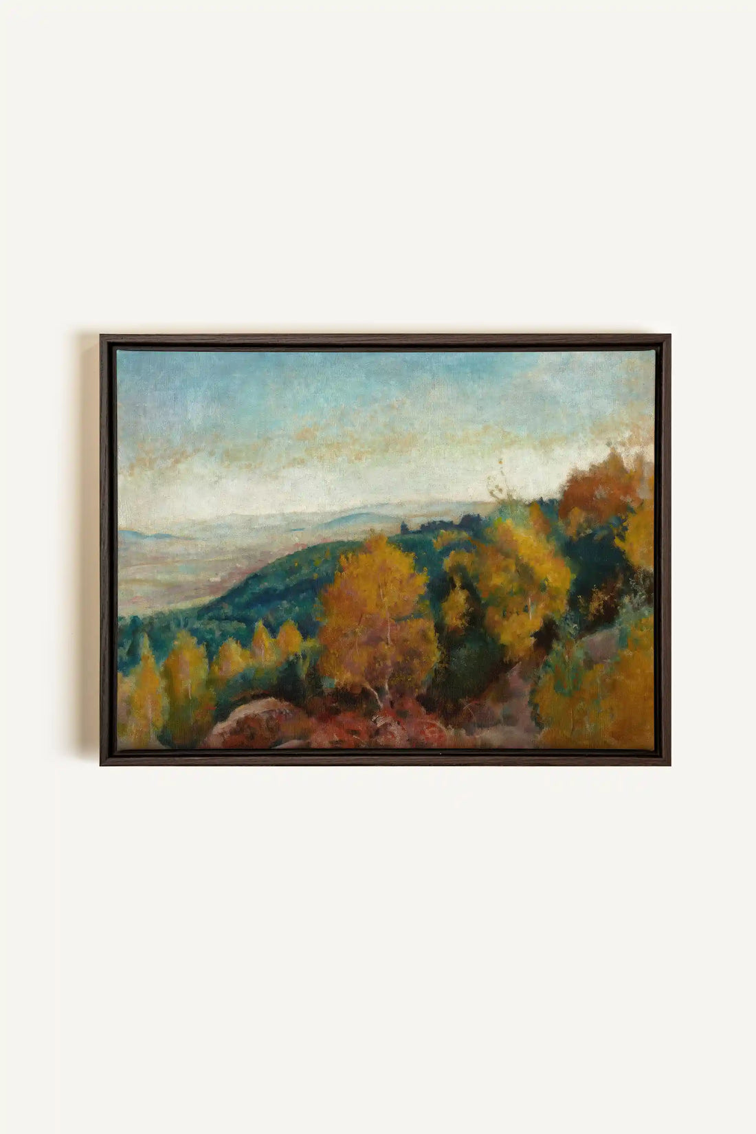 AMBER HILLS, Oeuvre sur toile étirée, encadré Brun Noyer