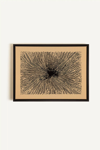 ANCIENT ROOTS, Artwork on stretched canvas, framed in black
