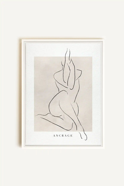 ANCRAGE, Artwork on stretched canvas, framed in white