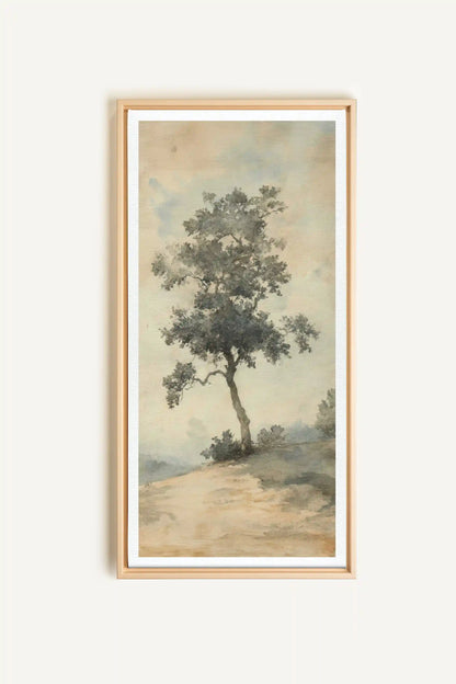 ARBRE DES SOUVENIRS, Oeuvre sur toile étirée, encadré Naturel Clair